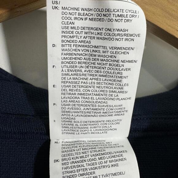 Reebok Women’s Size Small Navy Blue Doubleknit Full Zip Hooded Active Jacket - Picture 5 of 9